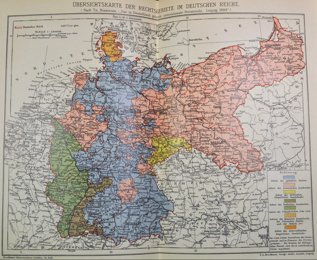 bersichtkarte der Reichsgebiete, 1908